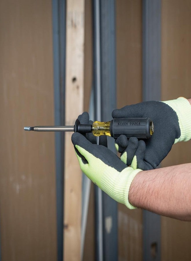 Klein Tools 6026K Slotted Screw-Holding Screwdriver, 5/16-Inch Split-Blade Flat Head Driver, Positive Gripping Action, Cushion-Grip Handle - Image 4