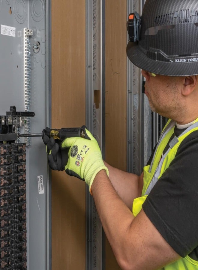 Klein Tools 6026K Slotted Screw-Holding Screwdriver, 5/16-Inch Split-Blade Flat Head Driver, Positive Gripping Action, Cushion-Grip Handle - Image 2