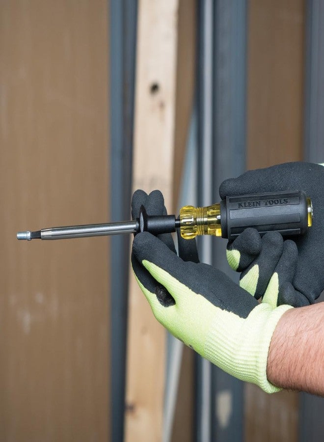 Klein Tools 6026K Slotted Screw-Holding Screwdriver, 5/16-Inch Split-Blade Flat Head Driver, Positive Gripping Action, Cushion-Grip Handle - Image 3