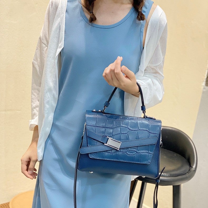 2025 Light Luxury High-End Genuine Leather Women'S Bag Fashion Crocodile Pattern All-Match Commuter Shoulder Crossbody Bag Handbag - Image 5
