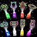 Bamamon 32 Pcs Video Game Party Favors Finger Lights Gamer Birthday Decorations Neon Glow in the Dark Light Up Party Supplies Gaming Toys Fun Gifts Bulk for Kids Goodie Bags Stuffers Classroom Prizes - Image 2