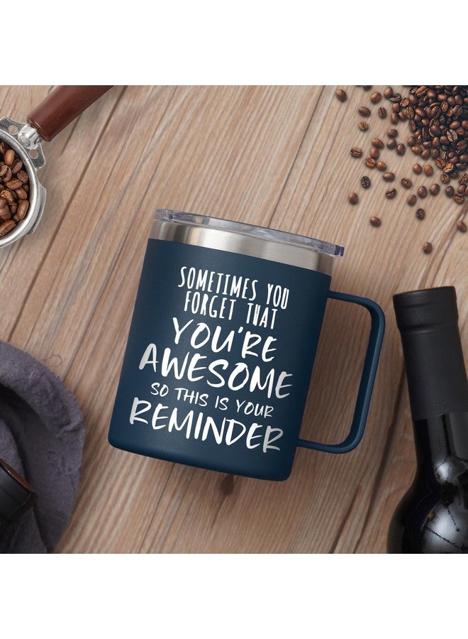 NOWWISH Birthday Gifts for Men Husband - Awesome Coffee Mug, Inspirational Birthday & Holiday Presents for Men Him Boyfriend, 14oz Navy Blue - Image 2