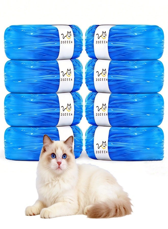 أكياس إعادة تعبئة رمل القطط بطول 26.2 قدم، متوافقة مع Litter Genie Plus/Standard/Style/Pet Pail، طول إضافي 80%، مدة استخدام 32 شهرًا، أكياس إعادة تعبئة رمل فائقة التحكم في الروائح، عبوة من 8 أكياس (الخرطوشة غير متضمنة). - Image 1