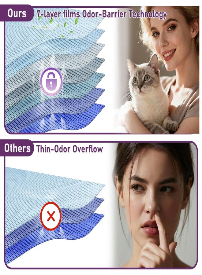 أكياس إعادة تعبئة رمل القطط بطول 26.2 قدم، متوافقة مع Litter Genie Plus/Standard/Style/Pet Pail، طول إضافي 80%، مدة استخدام 32 شهرًا، أكياس إعادة تعبئة رمل فائقة التحكم في الروائح، عبوة من 8 أكياس (الخرطوشة غير متضمنة). - Image 4