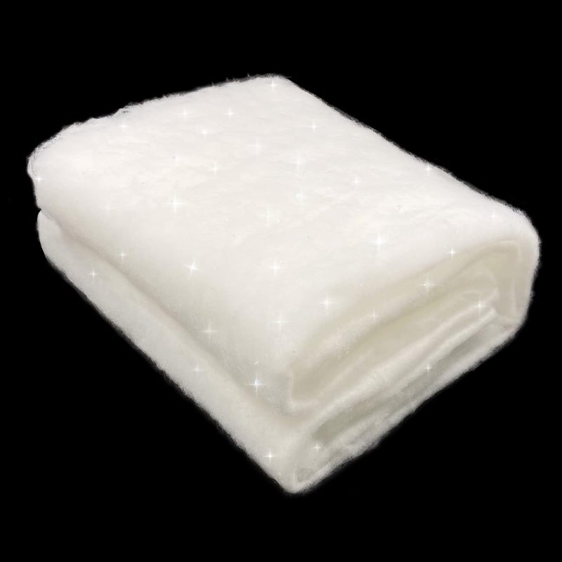 Apragaz Apragaz Christmas Glitter Snow Blanket Fake Snow Blanket Roll Indoor Decoration Artificial Snow Blankets Set for Winter Wonderland Christmas Village Wall Tree Xmas Backdrop Party Decor 08 24M - Image 1