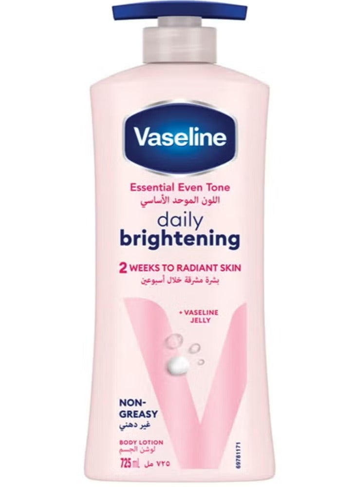 Vaseline Body Lotion EvenTone Daily Brightening, 725ml (Pack of 2)