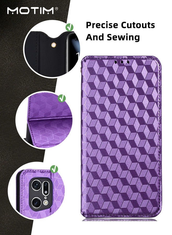 Motim Oppo Find X5/X5 Pro Phone Case Cover, Flip Leather Wallet Case with Kickstand Card Slots Holder Money Pocket, Scratch-resistant Shockproof Cover  - Image 2