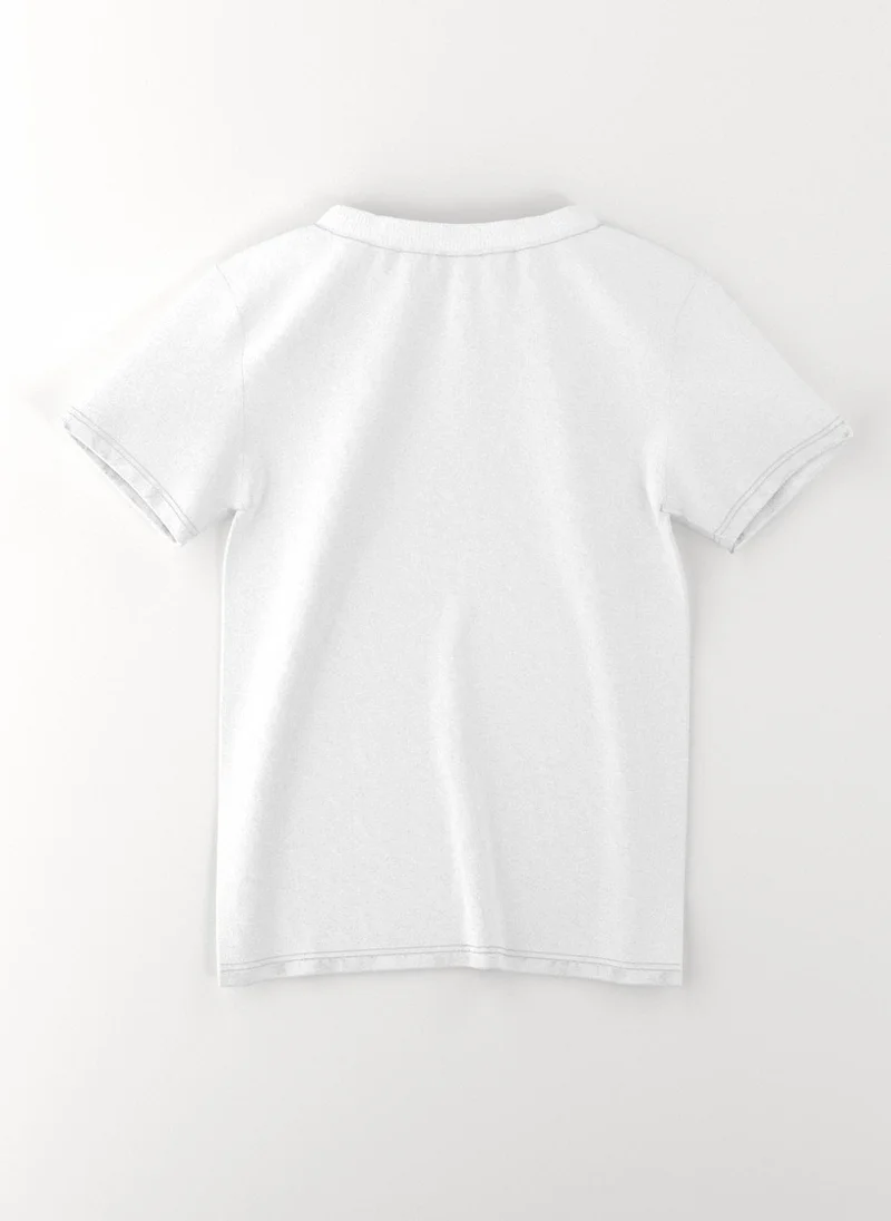 نوتيناتي Nautinati Girls' Cotton Graphic Printed T-shirt and Solid Biker Shorts
