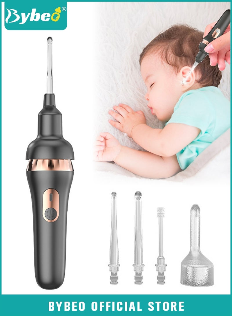 Bybeo Ear Cerumen Removal Kit, Automatic Electric Ear Wax Remover, Ear Cleaner, Earwax Cleaning Kit with LED Light, Powerful Suction for Baby,  Children and Adults, Painless Cleaning Tool - Image 1