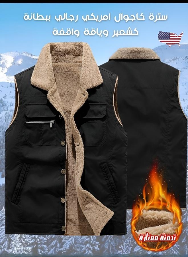 جاكيت رجالي كاجوال بياقة واقفة وبطانة دافئة - Image 2