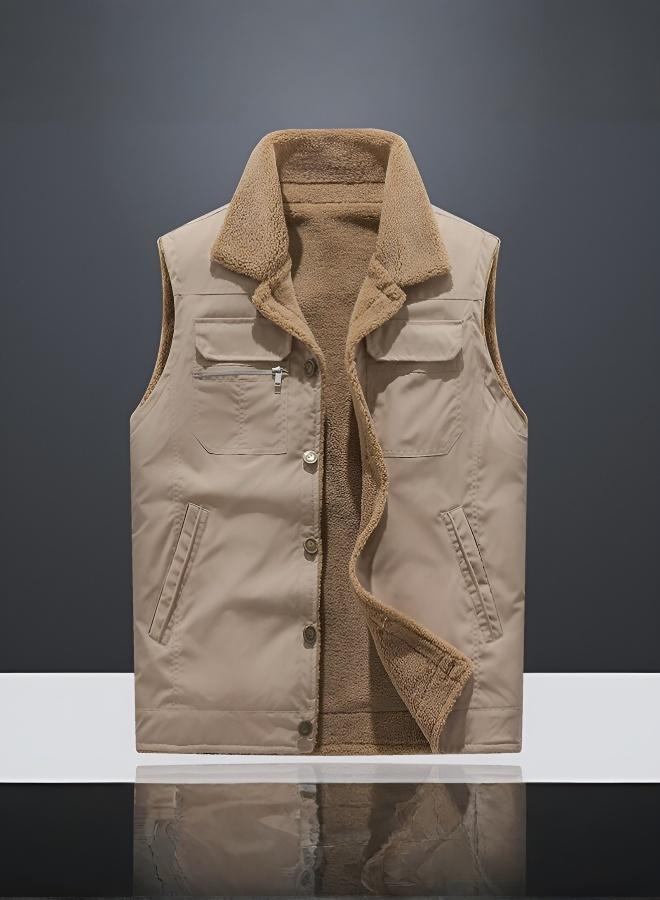 جاكيت رجالي كاجوال بياقة واقفة وبطانة دافئة - Image 1