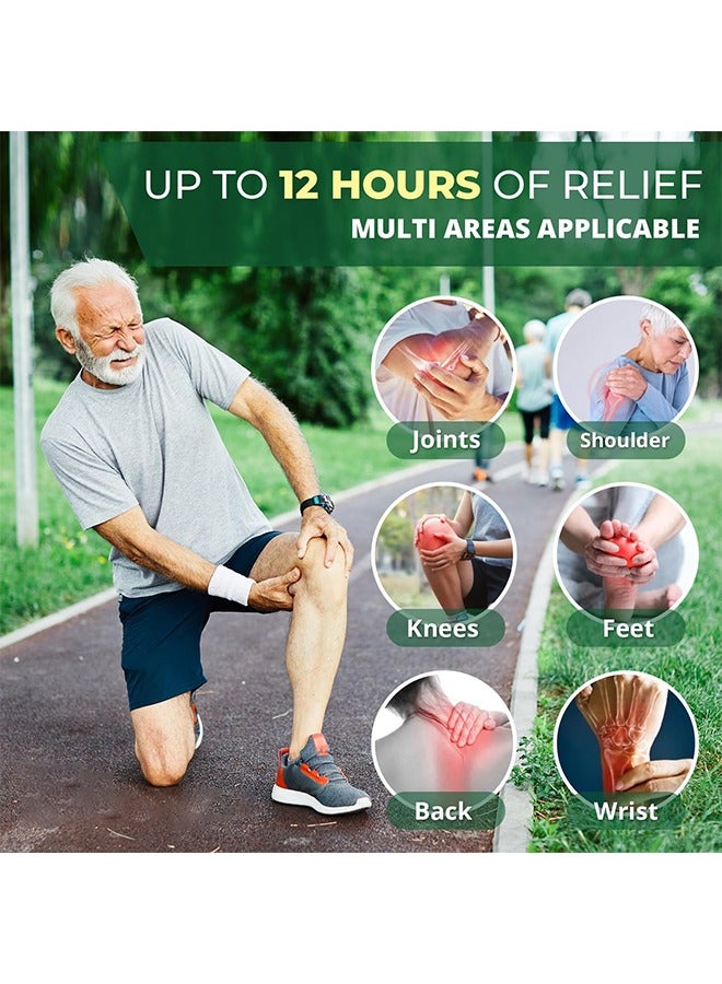 MQ 24 Count Knee Patches, Heat Patches For Knee, Knee Relief Patches, Warming Herbal Patches Long-Lasting Relief For Knee, Back, Neck, Shoulder, Waist - Image 4