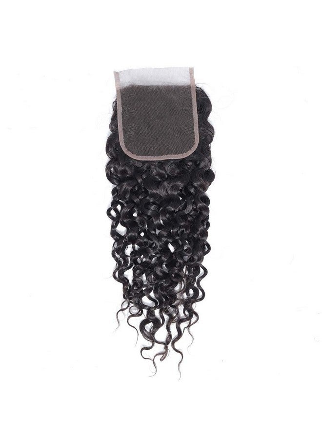 Odir 12 Inch Water Wave 4X4 Lace Closure 150% Density 9A Unprocessed Wet And Wavy Virgin Remy Human Hair Lace Front Closure No Bleached Knots Closure Natural Color - Image 4
