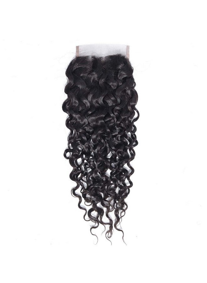 Odir 12 Inch Water Wave 4X4 Lace Closure 150% Density 9A Unprocessed Wet And Wavy Virgin Remy Human Hair Lace Front Closure No Bleached Knots Closure Natural Color - Image 3