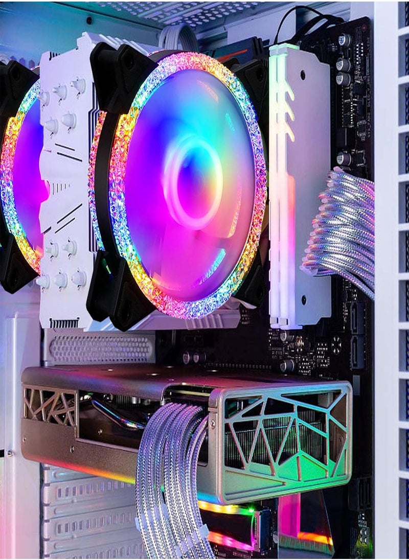 Computer Case Fans | 120mm Case Fans | Long Life Computer Case Fan with Multiple Light Modes, Cooling for Desktop CPU