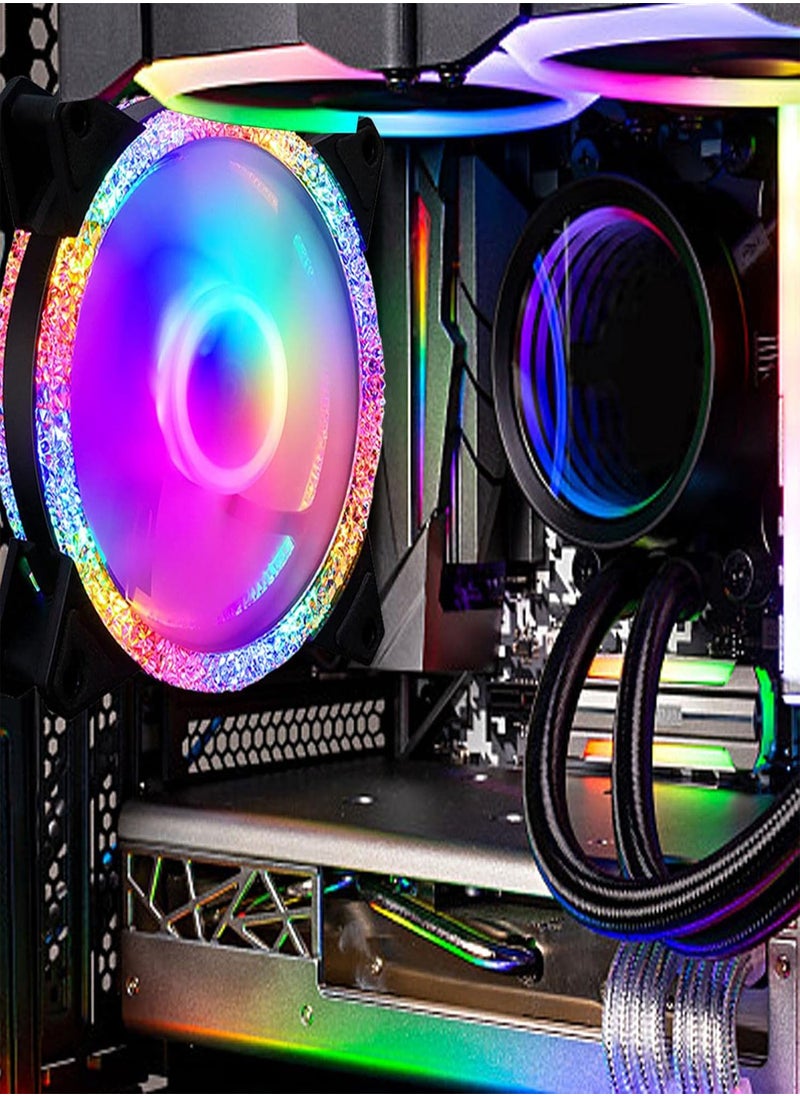 Computer Case Fans | 120mm Case Fans | Long Life Computer Case Fan with Multiple Light Modes, Cooling for Desktop CPU