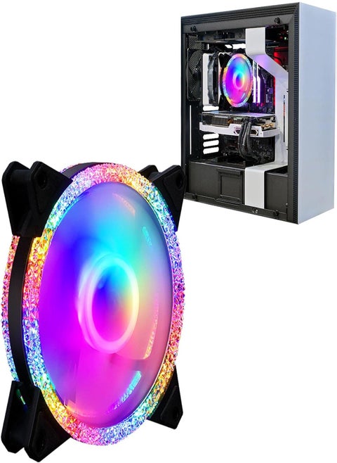 Computer Case Fans | 120mm Case Fans | Long Life Computer Case Fan with Multiple Light Modes, Cooling for Desktop CPU