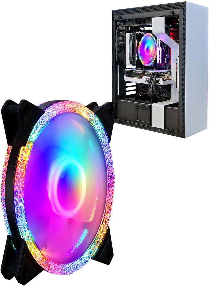 Computer Case Fans | 120mm Case Fans | Long Life Computer Case Fan with Multiple Light Modes, Cooling for Desktop CPU