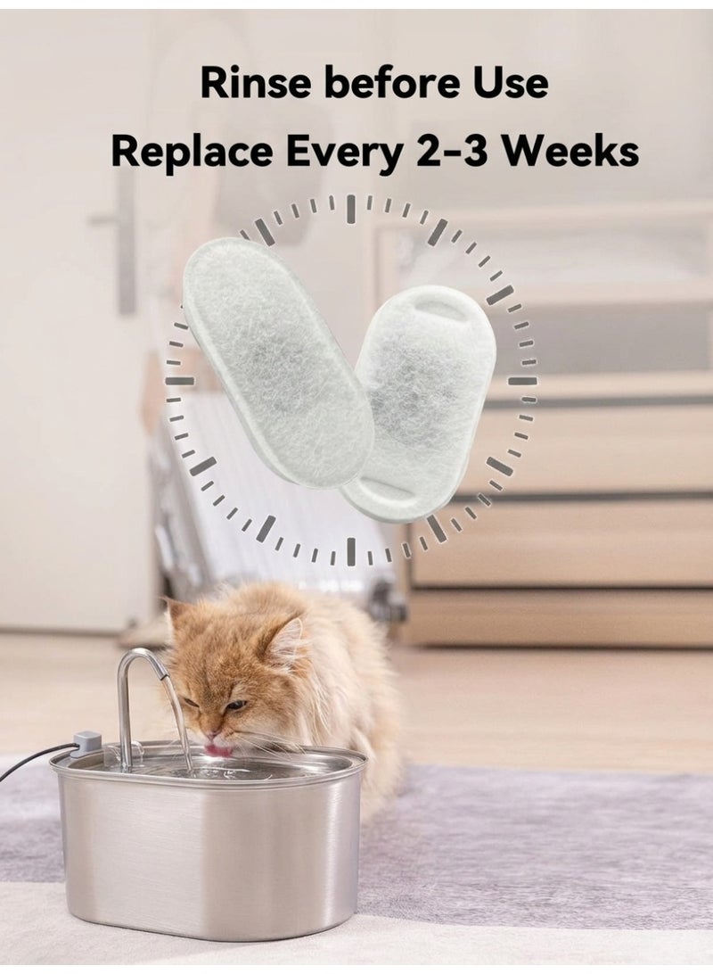 JOUDIYA 24 Pack Cat Fountain Replacement Filters S2 Compatible, 12 Carbon + 12 Foam Filter Set, Multi-Layer Filtration for Pet Water Fountain, Helps Keep Water Clean and Fresh - Image 3