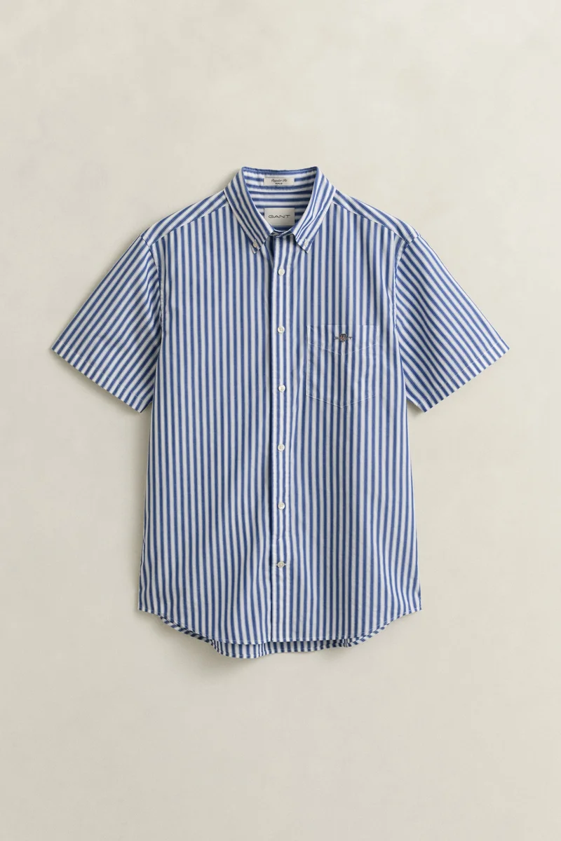 GANT  Regular Classic Poplin Stripe Short SleeveShirt for Men | Best Price UAE