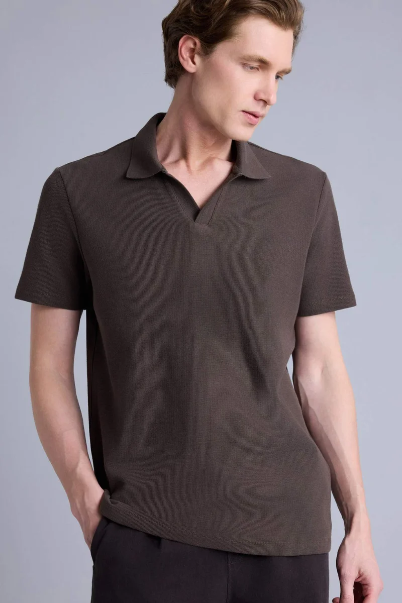 DeFacto Regular Fit Crew Neck Short Sleeve Polo T-Shirt