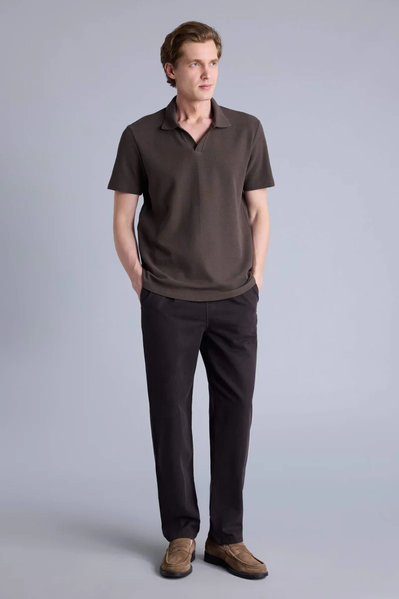 DeFacto Regular Fit Crew Neck Short Sleeve Polo T-Shirt