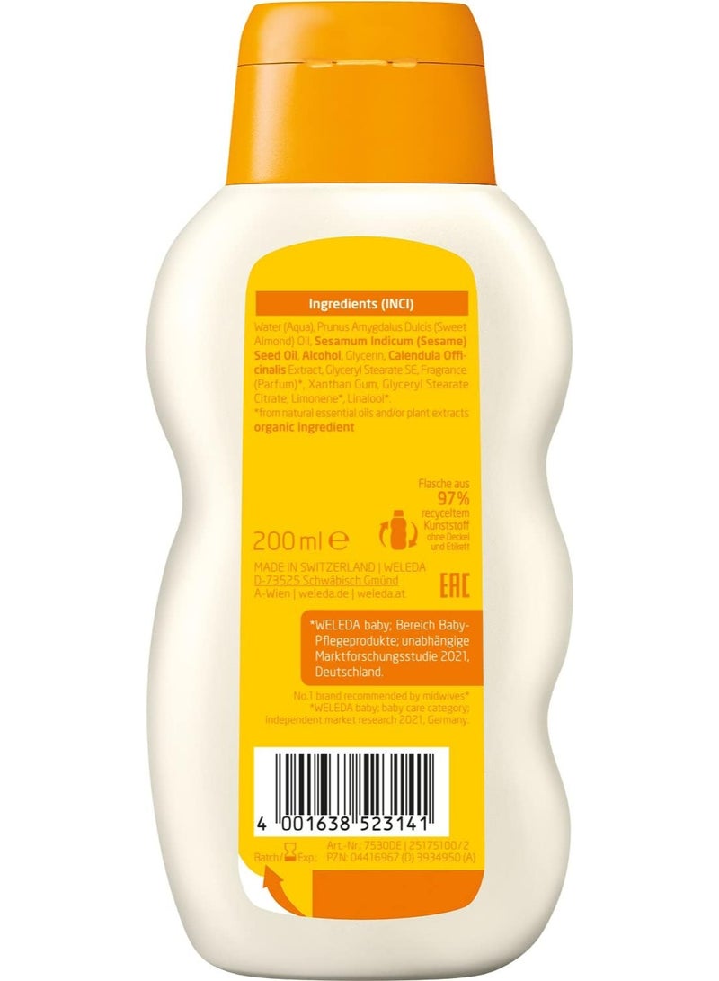 Weleda كريم استحمام ويليدا كاليندولا للأطفال 200 مل - حمام مرطب لطيف لبشرة الأطفال الحساسة - Image 2