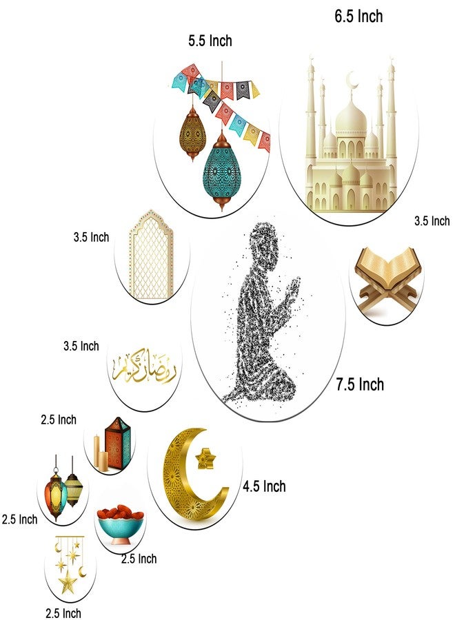 SAF set of 11 islamic religious Mdf Wooden Wall Hanging Home Decor Plates, wall painting, wall hanging For home decoaration, office, living room, wall decoration - Image 3
