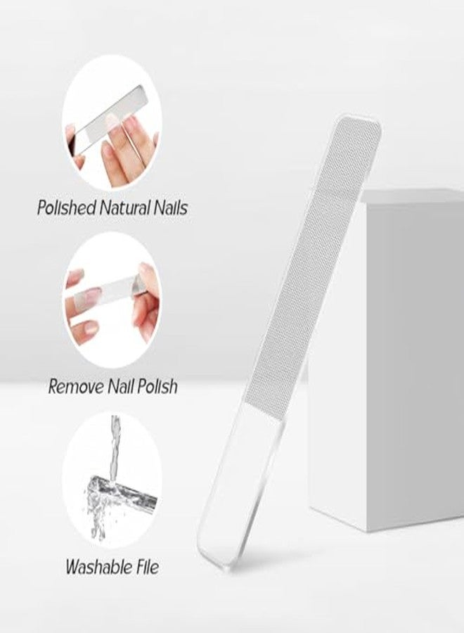 Gleva Crystal Nano Glass Nail Filler, Nail Shiner Polisher, Buffer & Shaper for Natural Nails, Reusable Washable Nail Shaper, Professional Manicure Pedicure Tools Kit for Women and Girls - Pack of 2 - Image 4