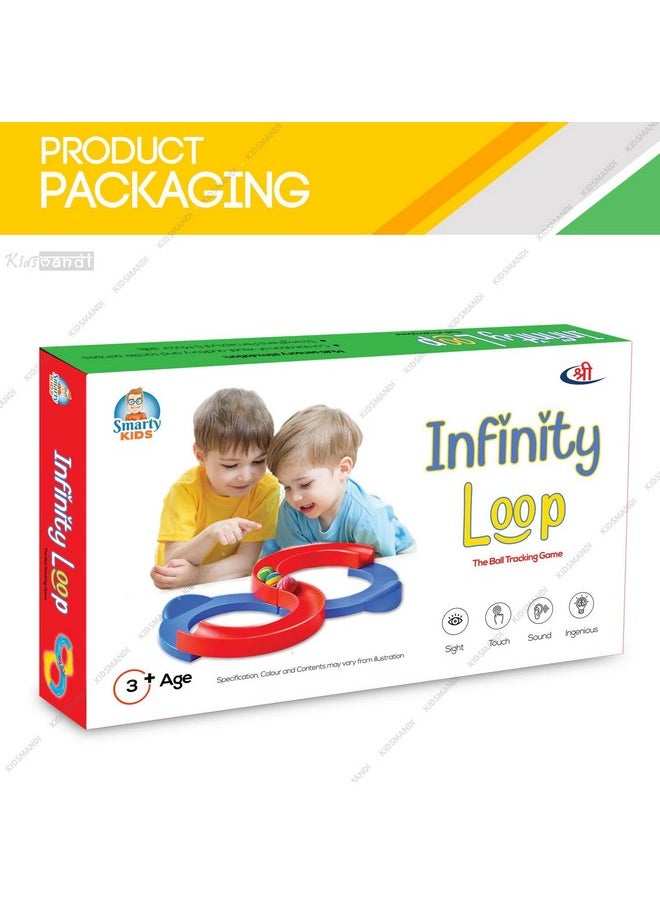 Kids Mandi Kids Mandi Infinite Loop 8 -Shaped Balancing Track Toy | Creative Track with 2 Bouncing Ball | Marble Run Race Track Set | Perfect for Indoor Play (Colour May Vary)  - Image 5