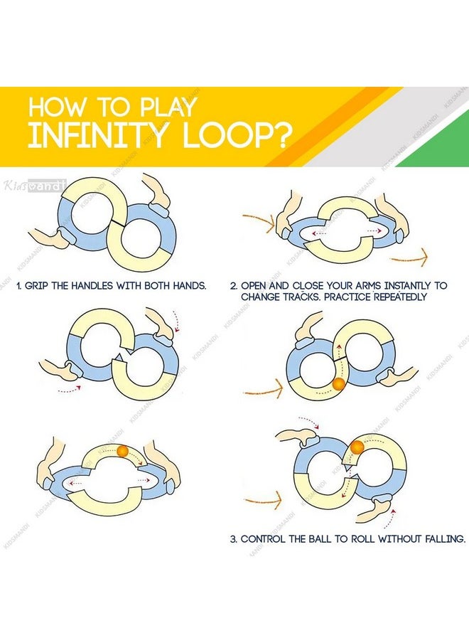 Kids Mandi Kids Mandi Infinite Loop 8 -Shaped Balancing Track Toy | Creative Track with 2 Bouncing Ball | Marble Run Race Track Set | Perfect for Indoor Play (Colour May Vary)  - Image 4