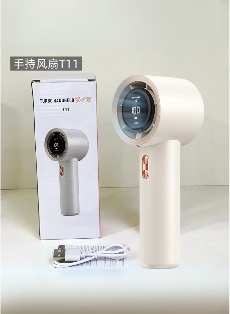 MIKUSO Portable Handheld Mini Fan, Turbo Fan with 3600mAh Battery, 50000RPM Speed, USB C Rechargeable, 1-200 Speed Settings, Digital Display, Ideal for Travel, Camping, Outdoor Use for Women & Men  - Image 5