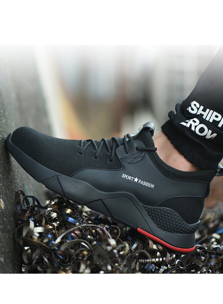 Verci Steel Toe Sneakers for Men Comfortable Safety Shoes Non Slip Steel Toe Shoes Warehouse Industry Contstruction Puncture Proof Breathable Mens Women Work Shoes Breathable Safety Vests(45 EUR)  - Image 3