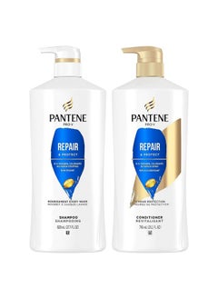Pantene Pantene Shampoo, Conditioner and Hair Treatment Set, Repair & Protect for Damaged Hair, Safe for Color-Treated Hair  - Image 1