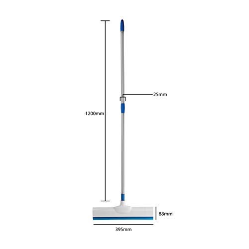 Kleeno Cello Kleeno Standee Telescopic Floor Wiper | Durable, Ergonomic, and Efficient Cleaning Solution for Sparkling Floors | Moulded Rubber Lip | White and Blue - Image 4