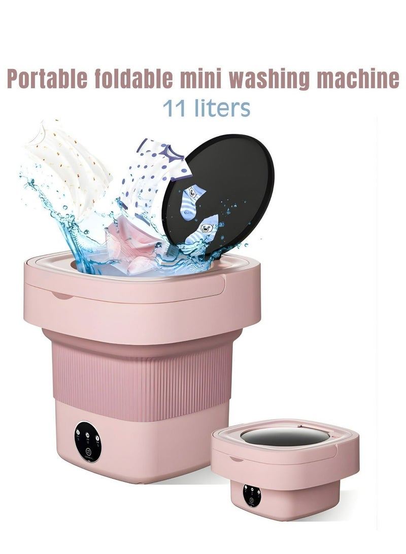 Portable Mini Folding Clothes Washing Machine, Bucket Automatic Mini Household Underwear Foldable Bucket Washer Baby Clothes Washing Machine, Suitable for Travelling, Camping, Apartment Dorm - Image 2