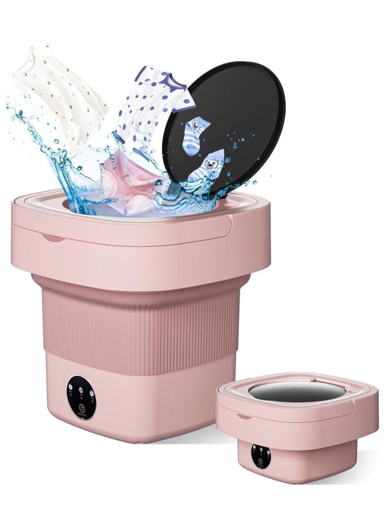 Portable Mini Folding Clothes Washing Machine, Bucket Automatic Mini Household Underwear Foldable Bucket Washer Baby Clothes Washing Machine, Suitable for Travelling, Camping, Apartment Dorm - Image 1