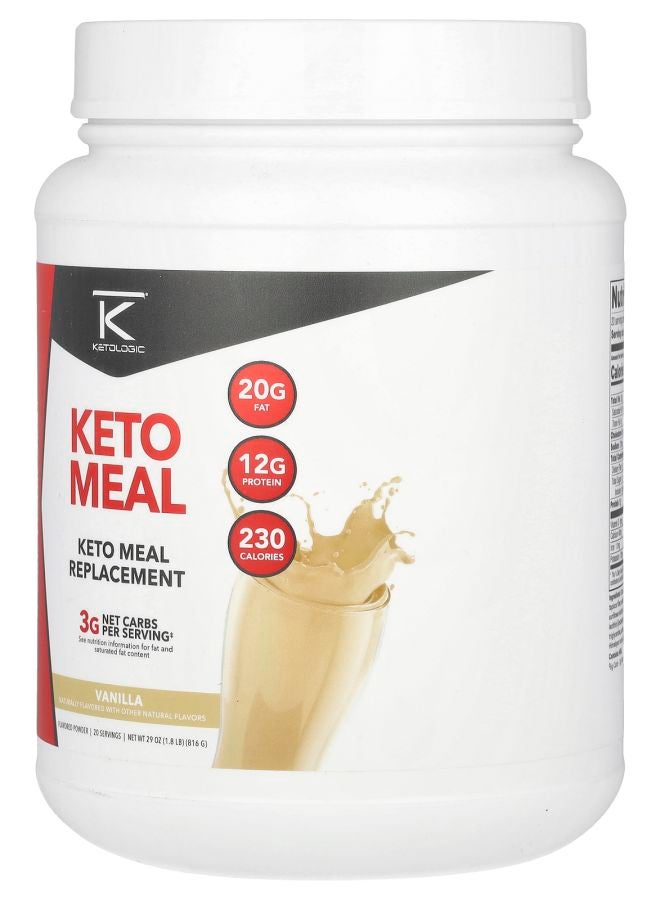 Ketologic بديل الوجبة كيتو ميل فانيلا 1.8 رطل (816 جرام) - Image 2