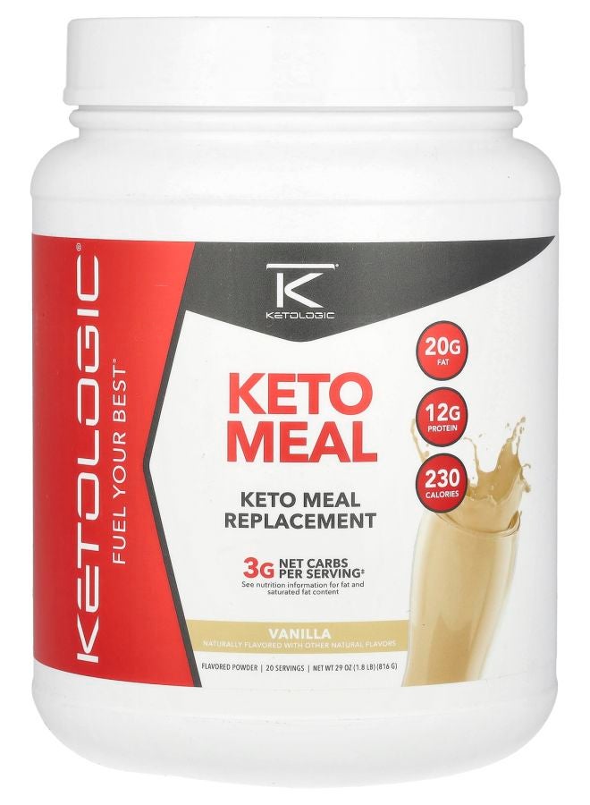 Ketologic بديل الوجبة كيتو ميل فانيلا 1.8 رطل (816 جرام) - Image 1