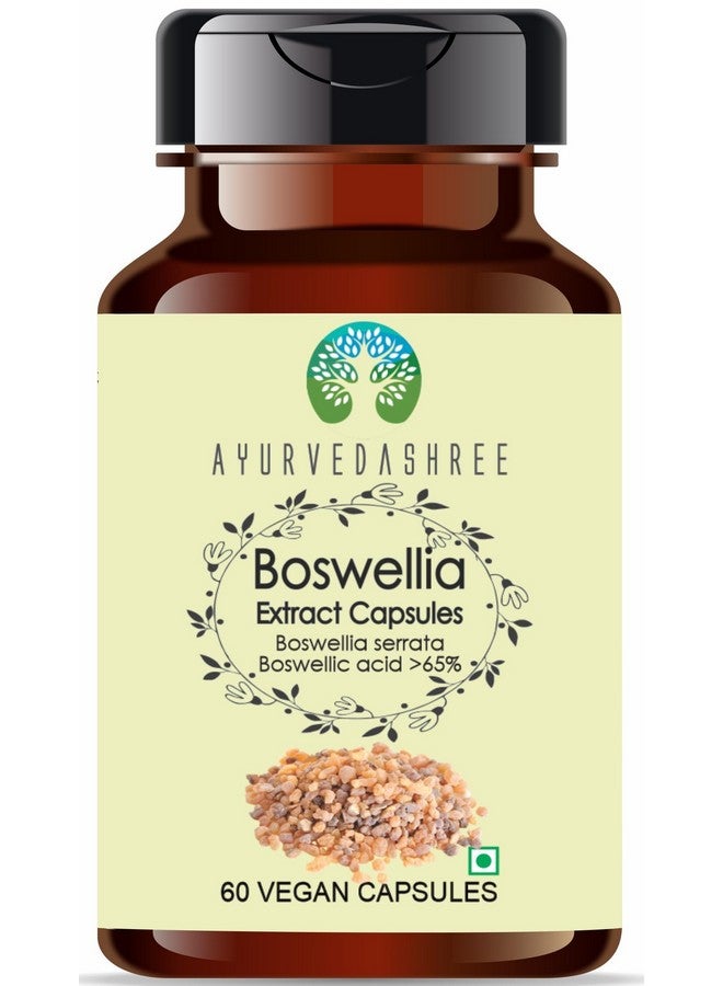 AYURVEDASHREE مستخلص بوسويليا سيراتا AYURVEDASHREE 500 ملغ - 60 كبسولة نباتية | لبان هندي | طبيعي بالكامل | 100% نباتي | خالي من الجلوتين | معتمد من GMP - Image 1