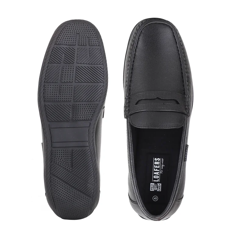 Red Chief Comfortable Genuine Leather Slip On Formal Shoe For Men | Rc4033 Black