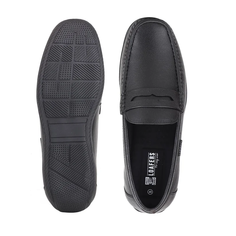 Red Chief Comfortable Genuine Leather Slip On Formal Shoe For Men | Rc4033 Black