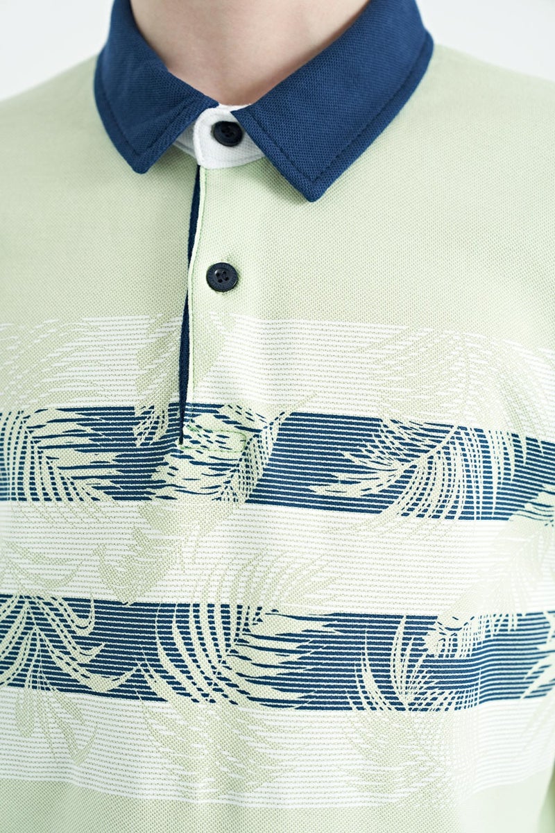 Tommy Life Light Green Embroidery Detailed O Neck Standard Pattern Boy T-Shirt - 11115 - Image 2