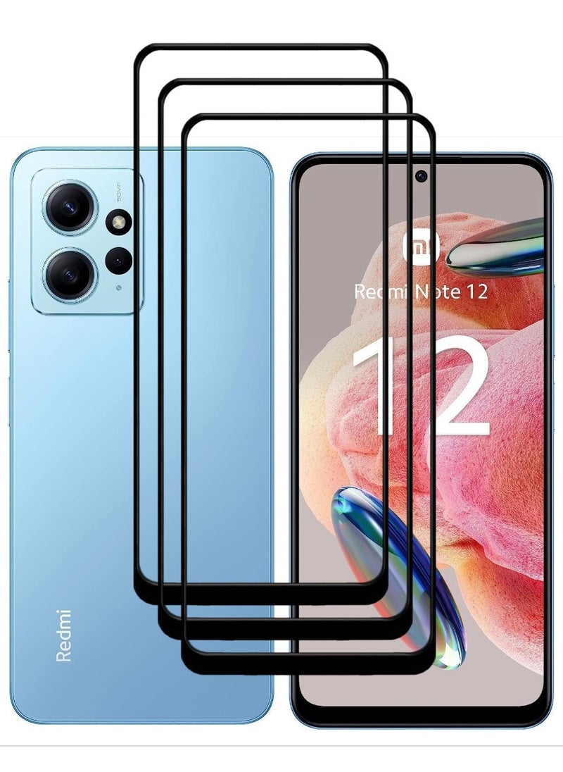 ACLIX 3 Pieces Antistatic ESD Dustproof Premium Quality High Definition Tempered Glass Screen Protector Designed For Xiaomi Redmi Note 12 4G - Image 1