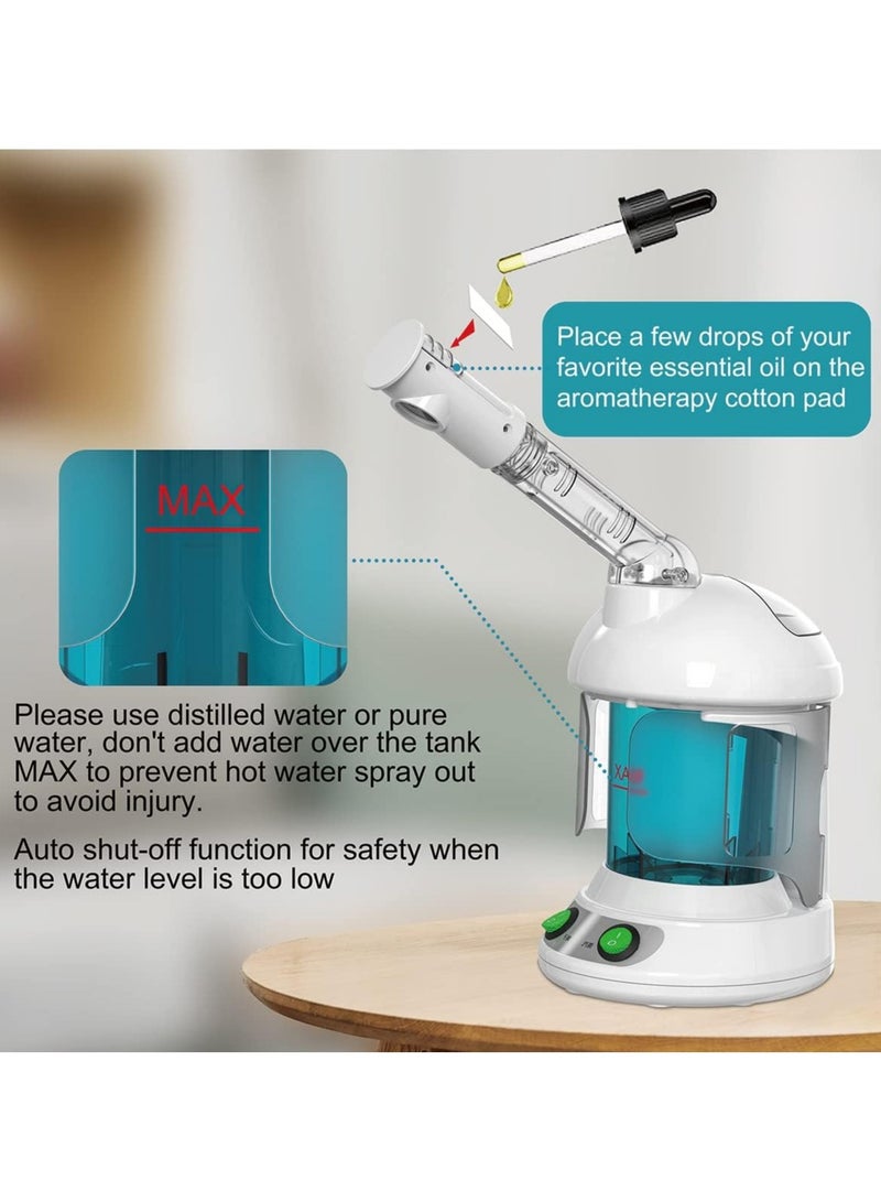 general Facial Steamer - Ozone Steamer with 360° Swivel Arm - 40 Minute Steam Time - Humidifier - Unclogging Pores - Blackheads - Portable Facial Steamer for personal care, use at home or in the salon - Image 4