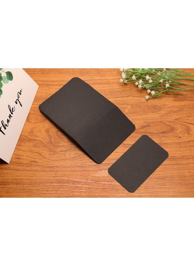 PENTA ANGEL - 100 Pcs Mini Paper Blank Gift Notes Cards Diy Craft Small Word Business Message Cards (Black) - Image 1