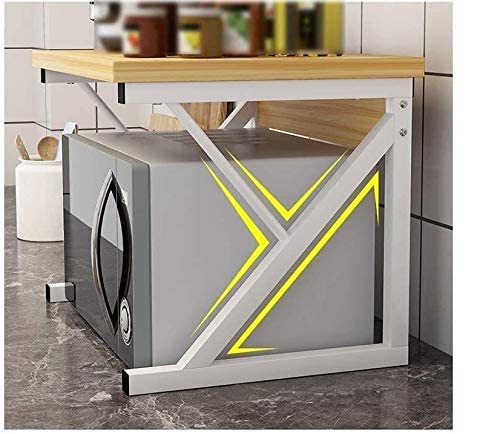 INDIAN DECOR INDIAN DECOR 37300 Shelf Microwave Shelf Stand Storage Shelf Storage RacksWooden Microwave Oven Rack Kitchen Bakers Rack Kitchen Counter and Cabinet Shelf Rack Color 54 40 37cm  - Image 5