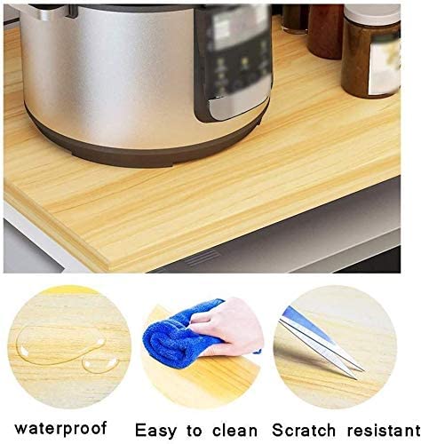 INDIAN DECOR INDIAN DECOR 37300 Shelf Microwave Shelf Stand Storage Shelf Storage RacksWooden Microwave Oven Rack Kitchen Bakers Rack Kitchen Counter and Cabinet Shelf Rack Color 54 40 37cm  - Image 4