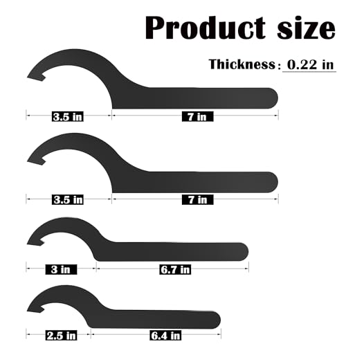 MOEBULB Coilover Adjustment Tool 4x Steel Spanner Wrench Compatible with Tein KW Ohlins HKS Apexi Cusco - Image 5