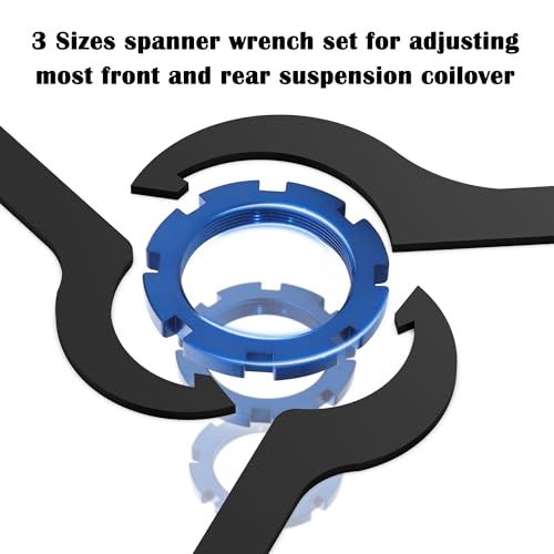 MOEBULB Coilover Adjustment Tool 4x Steel Spanner Wrench Compatible with Tein KW Ohlins HKS Apexi Cusco - Image 4